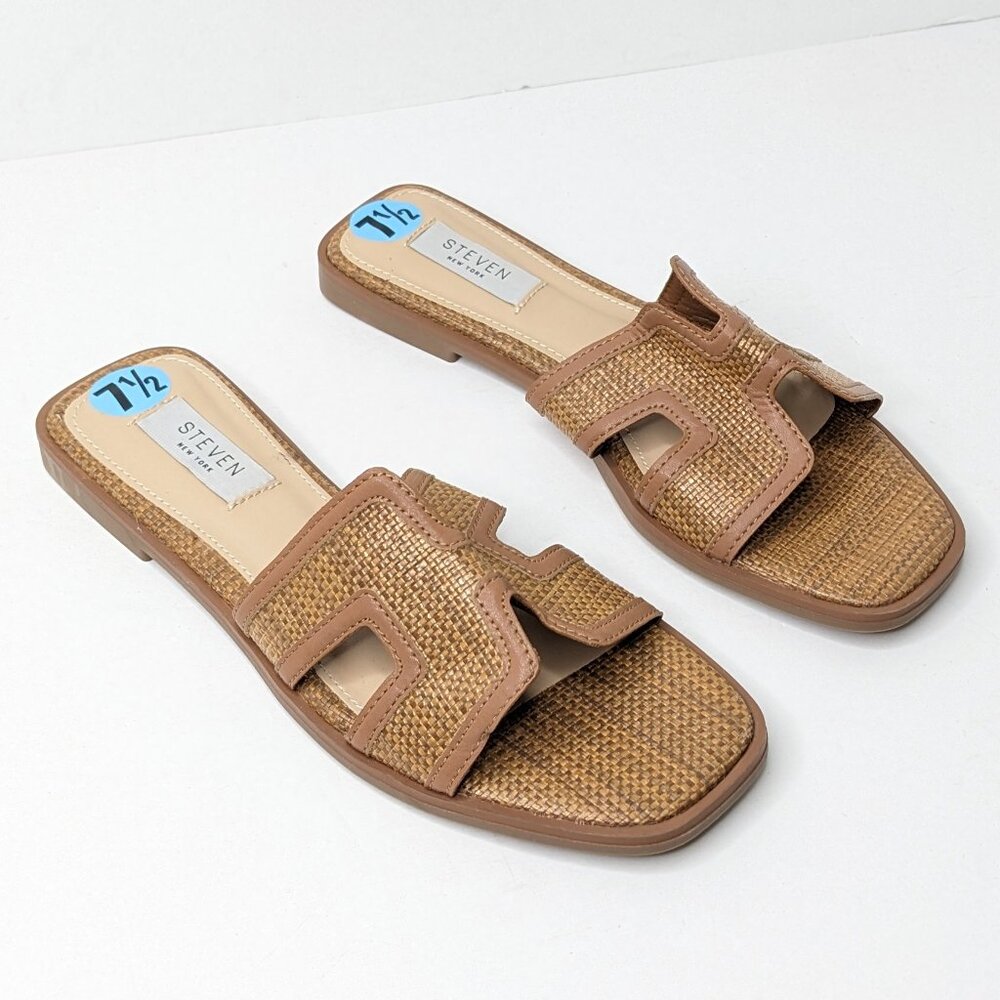 Steven New York Hanna Slide Sandals, Brown, Women's 7.5